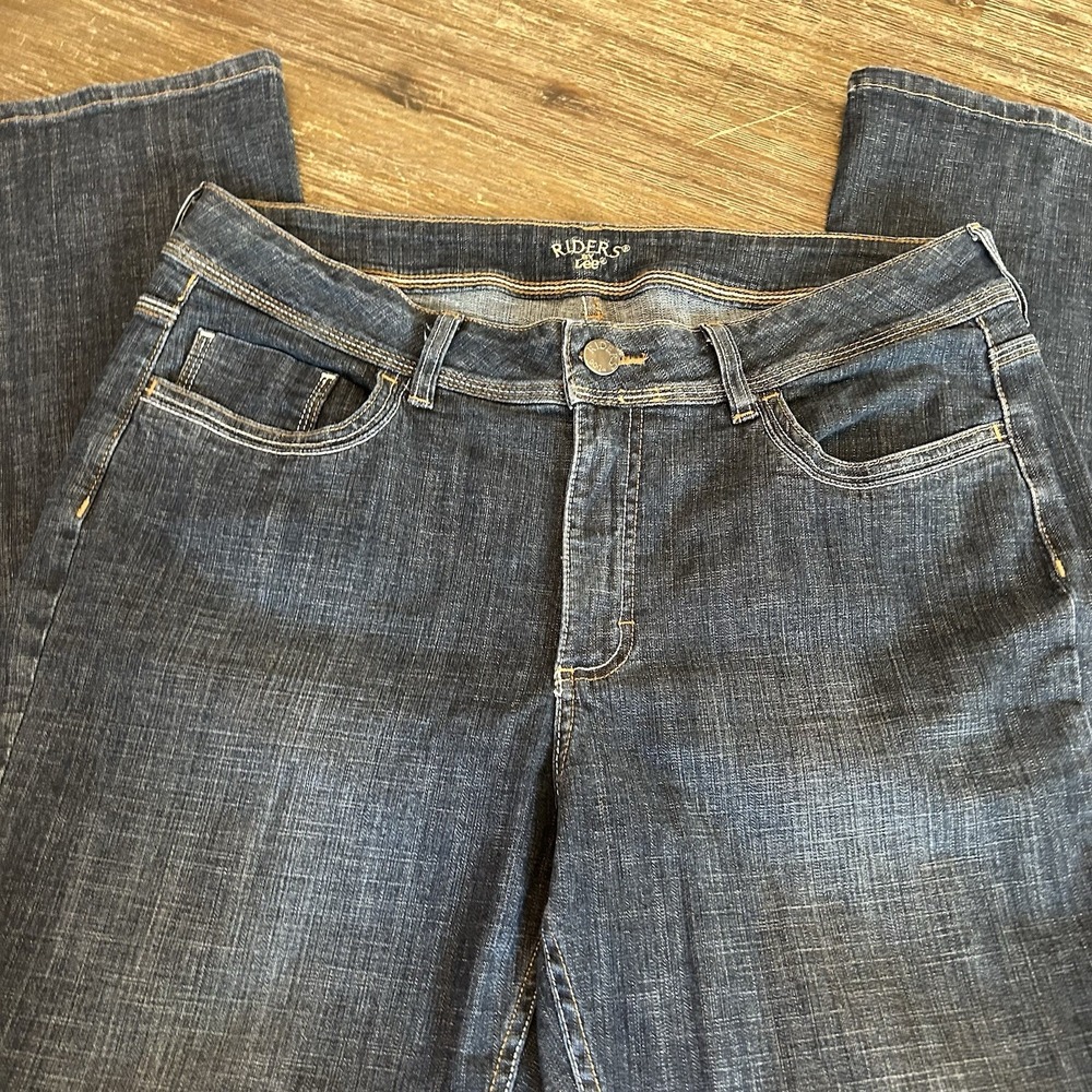 Riders by Lee Women's Bootcut Jeans 16M‎ Dark Wash Stretch Mid Rise Denim 16 Med